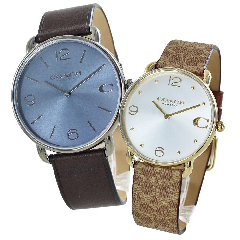 ぺアウォッチ コーチ ペア 腕時計 エリオット お揃い カップル ブラウン レザー ベルト おしゃれ ブランド 時計 結婚 婚約 ペアギフト おすすめ お揃い お祝い 彼氏 彼女 夫婦 両親 感謝 ありがとう ギフト 贈り物 サプライズ 誕生日プレゼント 卒業 入学 お祝い