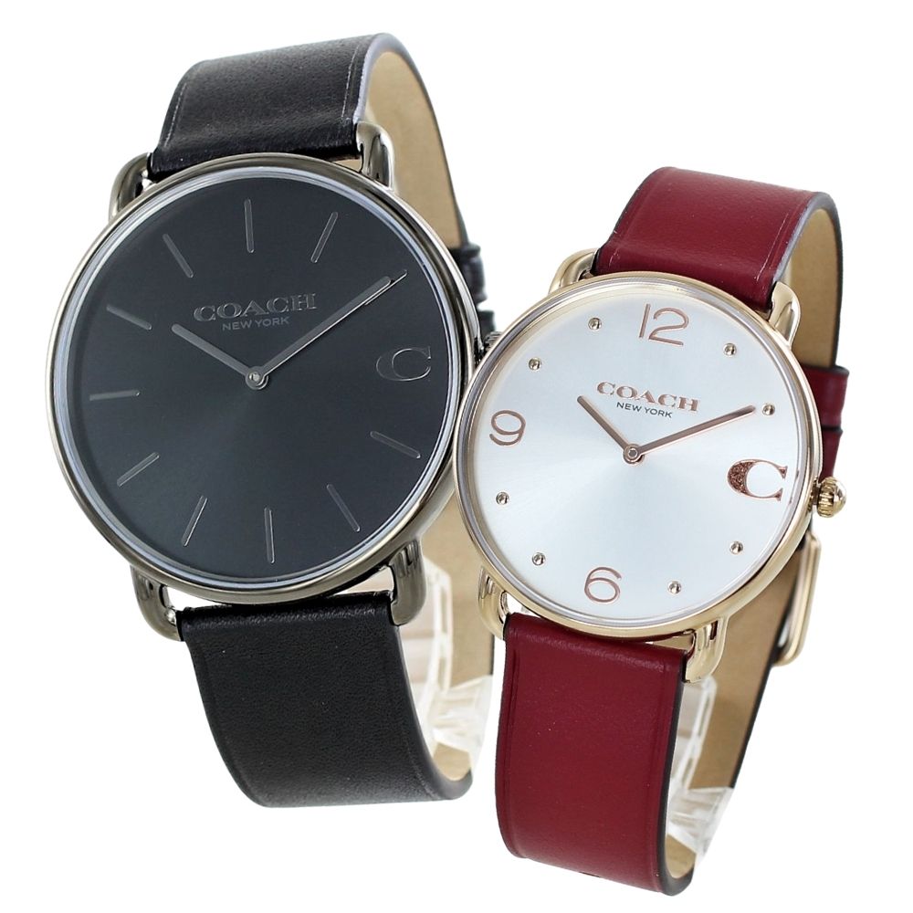 ぺアウォッチ コーチ ペア 腕時計 エリオット お揃い カップル ブラック レッド レザー ベルト おしゃれ ブランド 時計 結婚 婚約 ペアギフト おすすめ お揃い お祝い 彼氏 彼女 夫婦 両親 感謝 ありがとう ギフト 贈り物 サプライズ 誕生日プレゼント 卒業 入学 お祝い
