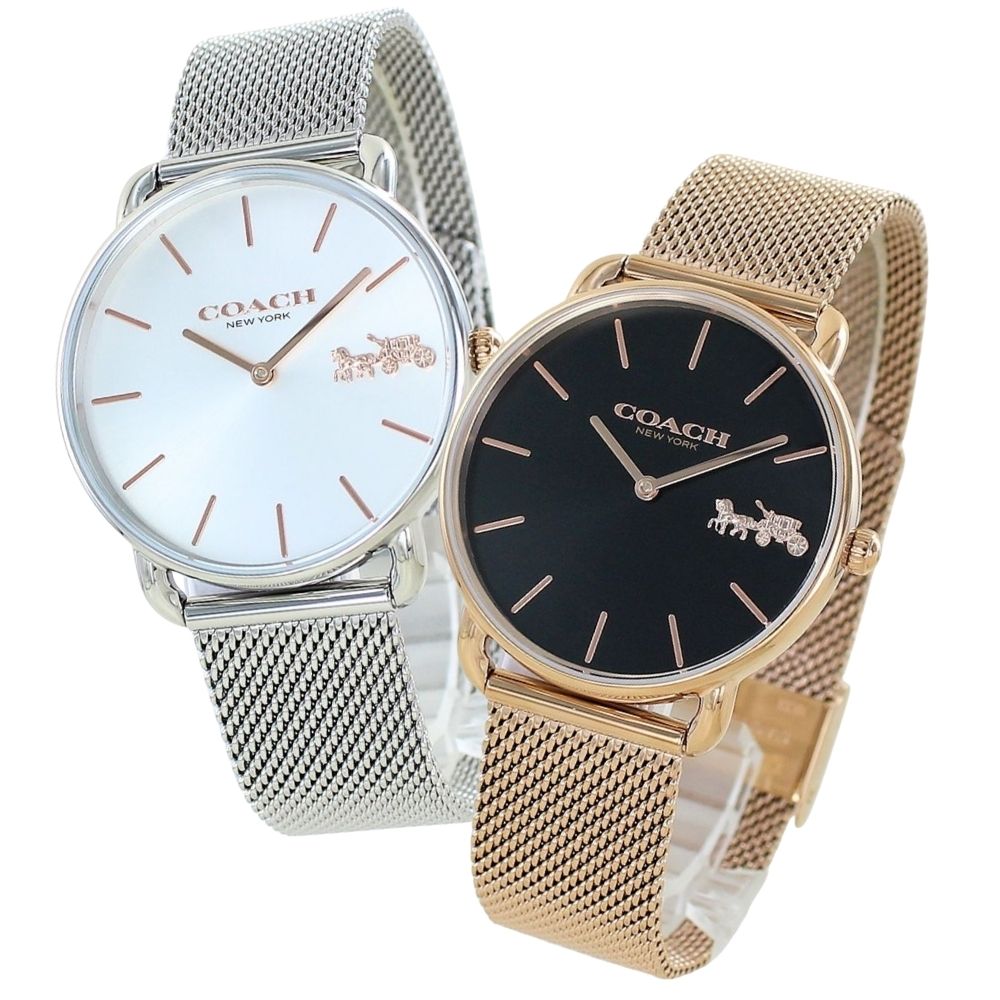 ぺアウォッチ コーチ ペア 腕時計 エリオット カップル シルバー ゴールド メッシュ ベルト おしゃれ ブランド 時計 結婚 婚約 ペアギフト おすすめ お揃い お祝い 彼氏 彼女 夫婦 両親 感謝 ありがとう ギフト 贈り物 サプライズ 誕生日プレゼント 卒業 入学 お祝い
