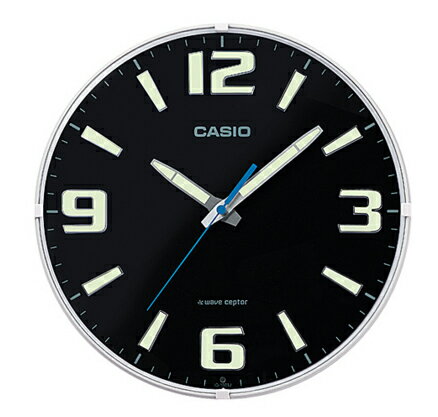 CASIO CLOCK カシオ クロック 壁掛け時計 掛時計 電波 ブラック IQ-1009J-1JF