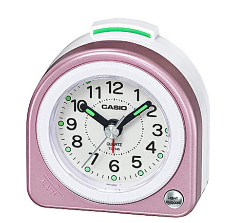 CASIO CLOCK カシオ クロック 置き時計 置時計 目覚まし時計 スヌーズ機能 ピンク TQ-145-4BJF