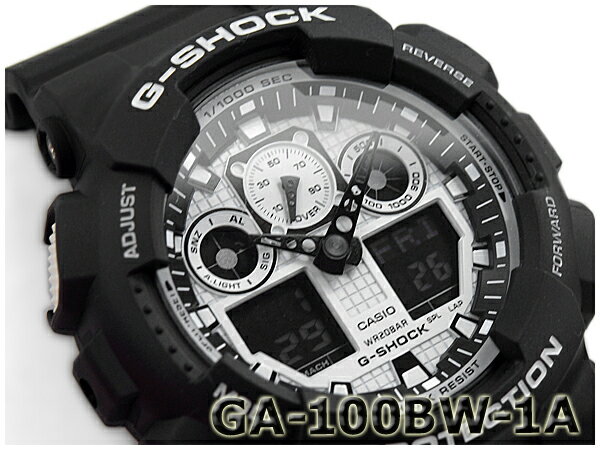 G-SHOCK Gå å  CASIO White and Black Series ۥ磻ȡ֥å꡼ ʥǥ ӻ ֥å ۥ磻 GA-100BW-1ACR GA-100BW-1Aפ򸫤