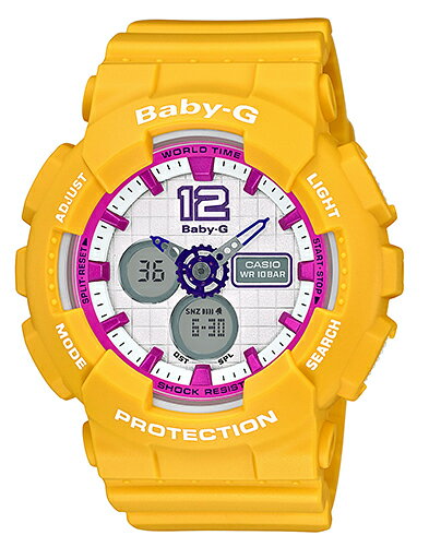 【最大2000円OFFクーポン 5/9 20:00～5/16 1:59】CASIO BABY-G カシオ ベビーG アナデジ 腕時計 イエロー BA-120-9B …