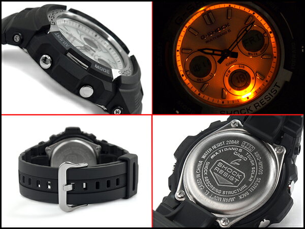 G-SHOCK Gショック 逆輸入海外モデル CASIO カシオ アナデジ 電波 ソーラー 腕時計 ホワイト ブラック AWG-M100S-7AER AWG-M100S-7A