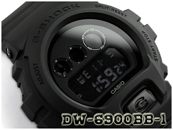 G-SHOCK Gショック ジーショック 逆輸入海外モデル CASIO デジタル 腕時計 マット オールブラック DW-6900BB-1