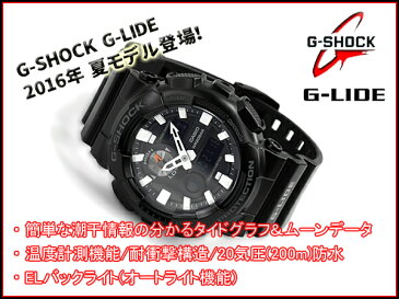 G-SHOCK Gショック ジーショック G-LIDE Gライド 逆輸入海外モデル 2016年モデルカシオ CASIO アナデジ 腕時計 ブラック GAX-100B-1ACR GAX-100B-1A