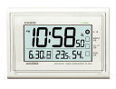 【最大2000円OFFクーポン 12/13 10:00～12/17 9:59】CASIO CLOCK カシオ クロック 壁掛け時計 電波 温度 湿度計 パールホワイト IDL-150NJ-7JF 国内正規品