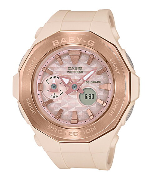 カシオ BABY-G 腕時計（レディース） 【10%OFFクーポン 6/1 0:00～6/2 9:59】BABY-G ベビーG ベビージー ピンクベージュカラーズ カシオ CASIO アナデジ 腕時計 ワールドタイム ピンク ゴールド BGA-225CP-4A 逆輸入海外モデル