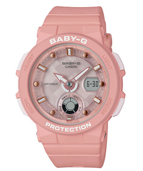 BABY-G ベビーG ベビージー Beach Traveler Series（ビーチ・トラベラー・シリーズ） カシオ CASIO アナデジ 腕時計 ピンク BGA-250-4A 逆輸入海外モデル