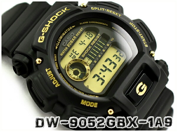 【10%OFFクーポン 5/18 0:00～5/21 9:59】G-SHOCK Gショック ジーショック DW9052 逆輸入海外モデル カシオ CASIO デジタル 腕時計 ブラック ゴールド DW-9052GBX-1A9DR DW-9052GBX-1A9