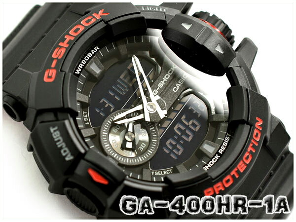 G-SHOCK Gショック ジーショック 逆輸入海外モデル Black & Red Series ブラック＆レッドシリーズ カシオ CASIO アナデジ 腕時計 ブラック レッド GA-400HR-1ACR GA-400HR-1A【あす楽】