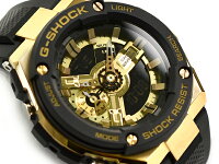 G-SHOCK G-STEEL Gスチール 逆輸入海外モデル カシオ アナデジ 腕時計 ゴールド ブラック GST-400G-1A9