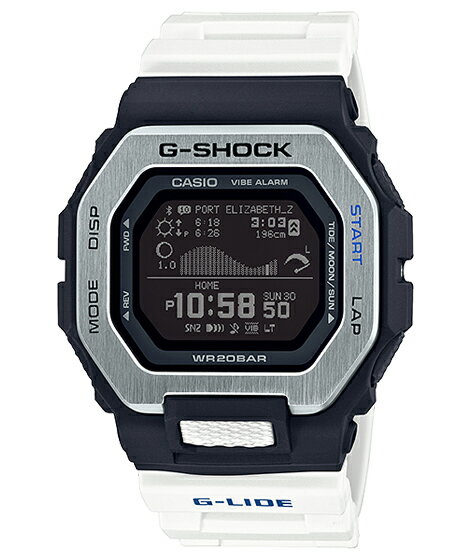 カシオ CASIO G-SHOCK G-LIDE Gライド ジーライド 2020夏モデル GBX-100-7JF サーファー サーフィン メンズ デジタル 腕時計 ブラック ホワイト Gショック ジーショック 【国内正規モデル】