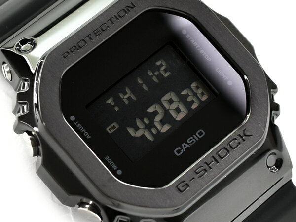 G-SHOCK Gショック ジーショック 5600 メタル 逆輸入海外モデル CASIO カシオ デジタル 腕時計 オールブラック GM-5600B-1