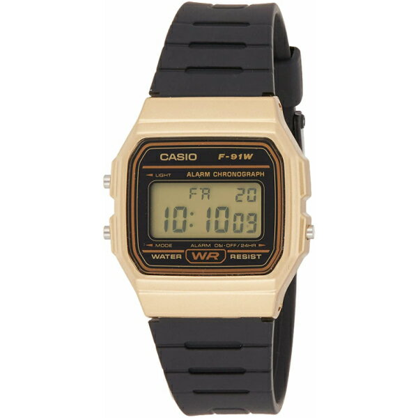 [ネコポス送料無料]CASIO STANDARD F-91WM-9A カシオスタンダード デジタル 腕時計 ゴールド ブラック メンズ レディース キッズ 男の子 女の子 ボーイズ ガールズ BOXなし