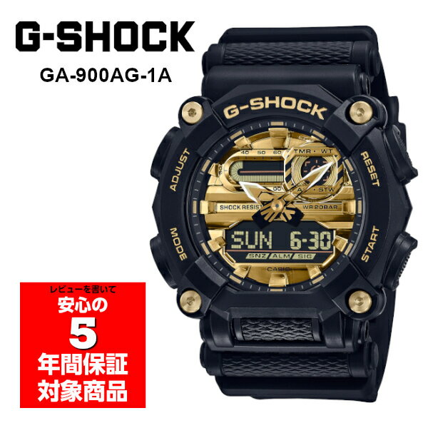 【10%OFFクーポン 5/18 0:00～5/21 9:59】G-SHOCK GA-900AG-1A アナデジ メンズ 腕時計 ブラック ゴールド Gショック…