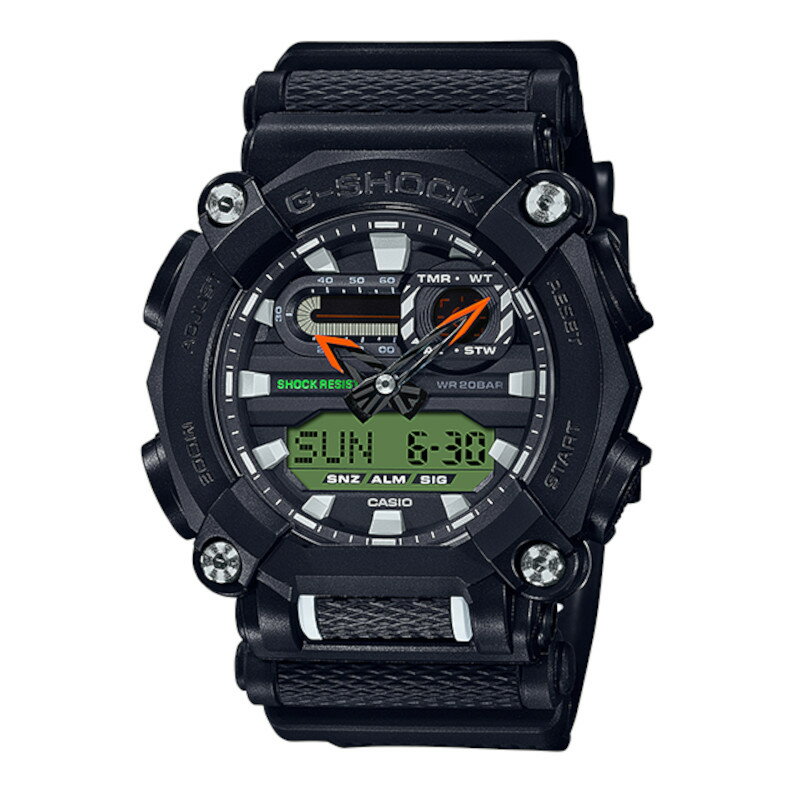 【最大2000円OFFクーポン 5/23 20:00～5/27 1:59】G-SHOCK GA-900E-1A3 アナデジ メンズ 腕時計 限定 樹脂バンド 付属バンド ブラック グリーン CASIO カシオ Gショック ジーショック 逆輸入海外モデル