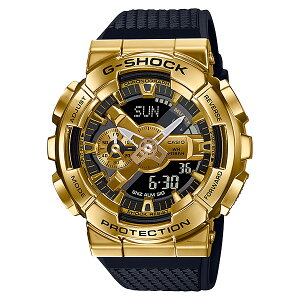 G-SHOCK GM-110G-1A9 Metal Covered アナデジ メンズ 腕時計 ブラック ゴールド CASIO カシオ Gショック ジーショック 逆輸入海外モデル