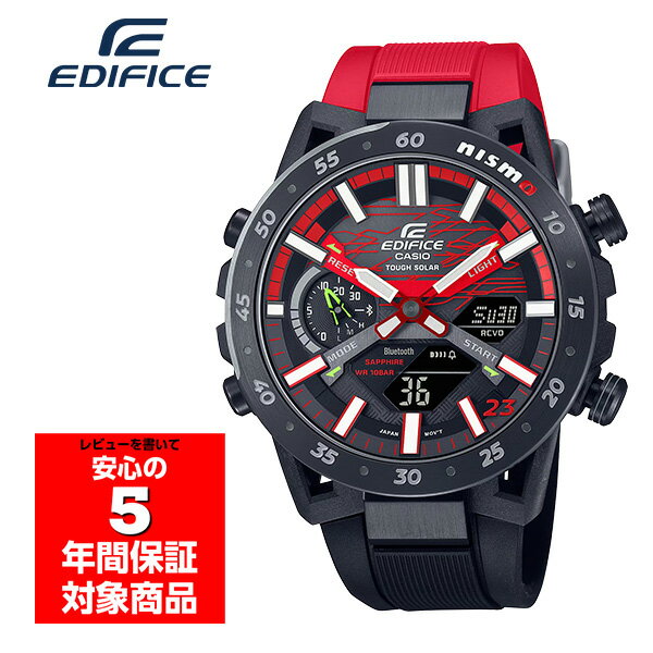 カシオ エディフィス 腕時計（メンズ） 【10%OFFクーポン 6/1 0:00～6/2 9:59】CASIO EDFICE ECB-2000NIS-1A NISMOコラボ 限定モデル 腕時計 ソーラー メンズ アナログ デジタル ブラック レッド カシオ エディフィス 逆輸入海外モデル