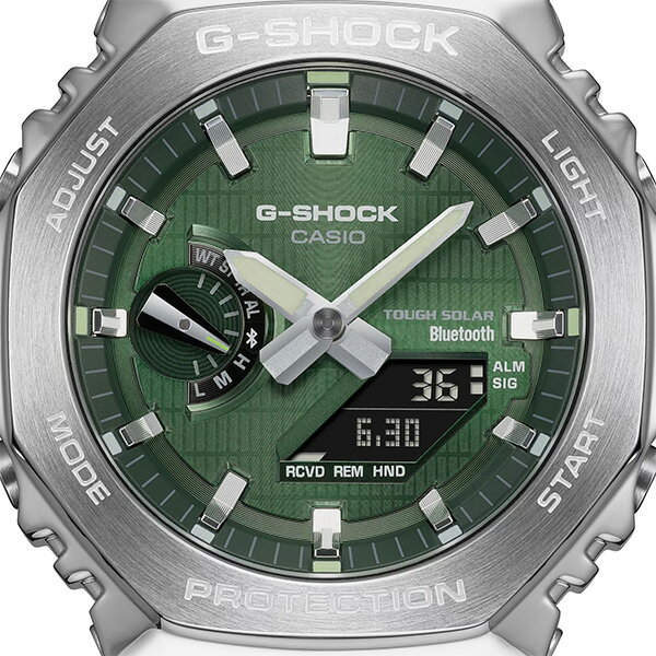 【2/4〜2/10 10％オフクーポン配布中】CASIO G-SHOCK GBM-2100A-1A3 腕時計 メンズ ソーラー アナログ デジタル スマホ連動 グリーン シルバー ブラック カシオ ジーショック 逆輸入海外モデル