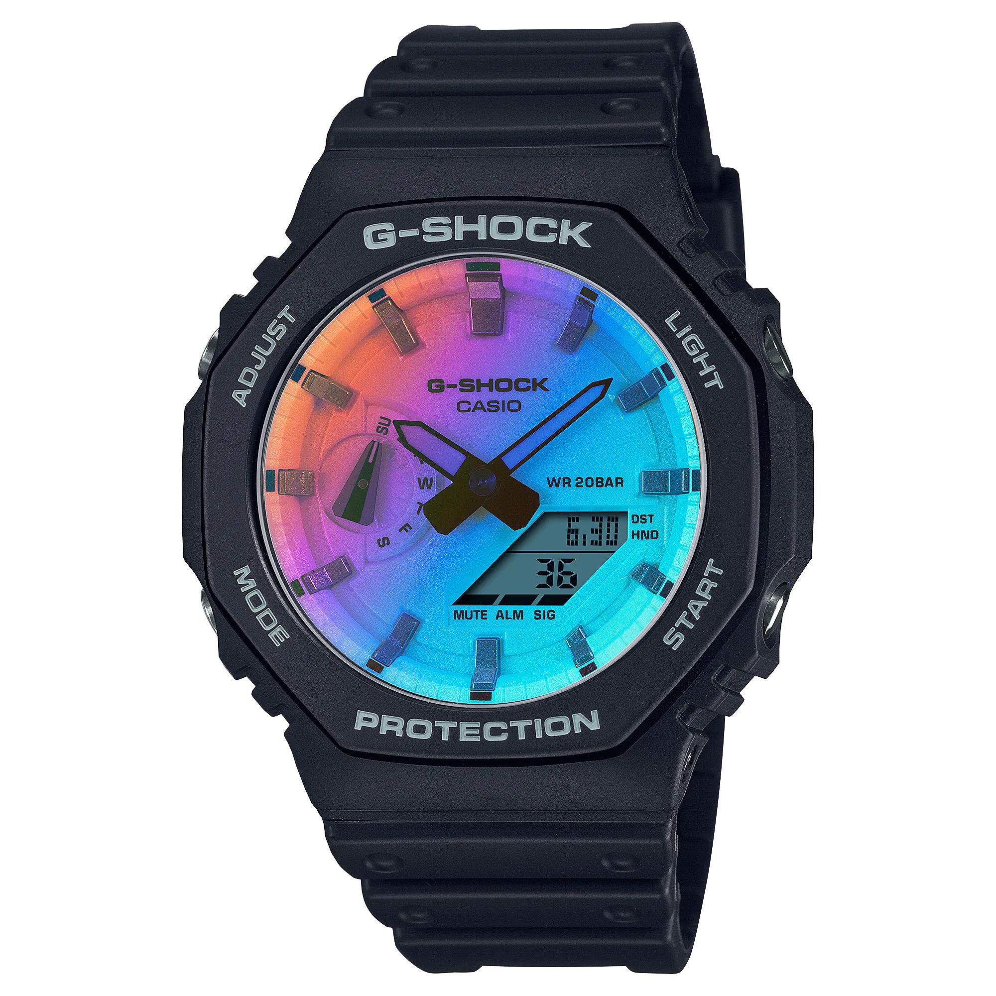 G-SHOCK GA-2100SR-1A Iridescent Color アナデジ メンズ 腕時計 ブラック Gショック ジーショック 逆輸入海外モデル