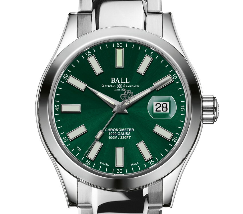 ボールウォッチ 腕時計 BALLWatch 時計 ボール ウォッチ BALL Watch メンズ Engineer MARVELIGHT CHRONOMETER エンジニア マーベライト クロノメーター 自動巻 機械式 自動巻き スイス製 COSC 認定 100m 防水 NM9026C-S6CJ-GR メタル バンド ビジネス 人気 おすすめ