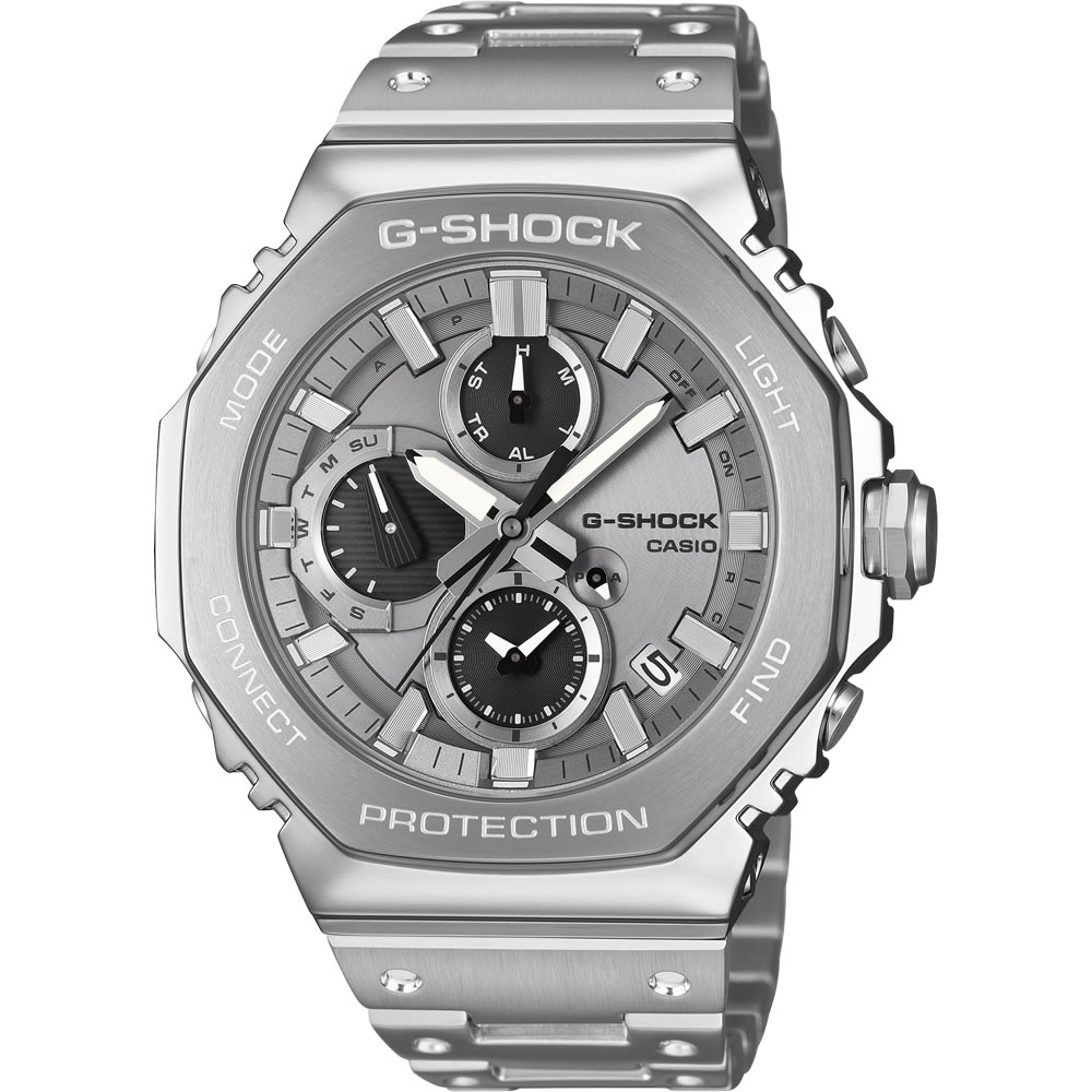 カシオ ジーショック 腕時計 CASIO G-SHOCK 時計 GSHOCK Gショック メンズ FULLMETAL 2100 GMC-B2100 SERIES GMC-B2100ADS-1AJF ステンレススチール メタル バンド フルメタル メタルバンド メタルベゼル シルバー 人気 おすすめ ブランド 定番 おしゃれ
