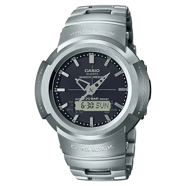 カシオ正規品 カシオ CASIO Gショック G-SHOCK FULL METAL AW-500 AWM-500D-1AJF ステンレススチール ショックレジスト 20気圧防水 電波時計 日本・北米・ヨーロッパ・中国地域対応 MULTIBAND6 ソーラー充電システム