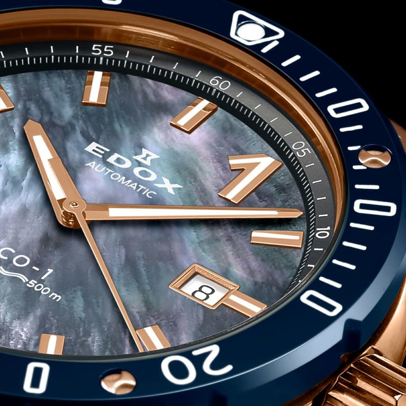 【日本 限定 100本】エドックス 腕時計 EDOX 時計 エドックス時計 メンズ CHRONOFFSHORE-1 PROFESSIONAL JAPAN LIMITED EDITION クロノオフショア1 プロフェッショナル ジャパン リミテッド 自動巻き 機械式 500m 防水 43mm ダイバー Diverwatch 80099-37RBU3-NANIR ラバー