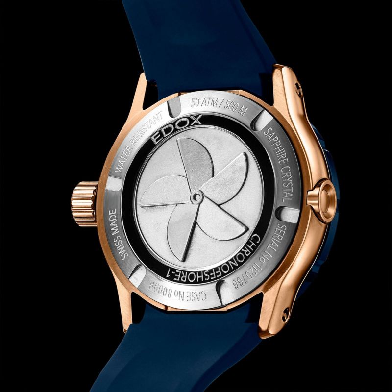 【日本 限定 100本】エドックス 腕時計 EDOX 時計 エドックス時計 メンズ CHRONOFFSHORE-1 PROFESSIONAL JAPAN LIMITED EDITION クロノオフショア1 プロフェッショナル ジャパン リミテッド 自動巻き 機械式 500m 防水 43mm ダイバー Diverwatch 80099-37RBU3-NANIR ラバー