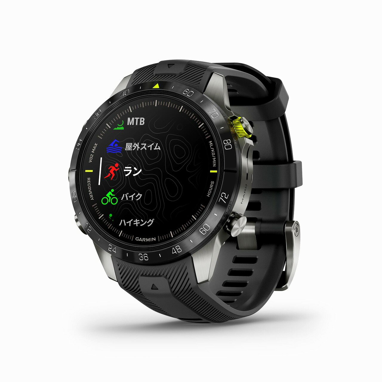 ガーミン スマートウォッチ 腕時計 GARMIN 時計 ガーミン腕時計 SMARTWATCH メンズ MARQ マーク コレクション GEN2 アスリート 010-02648-E2 シリコン ラバー スポーツウォッチ スポーツ
