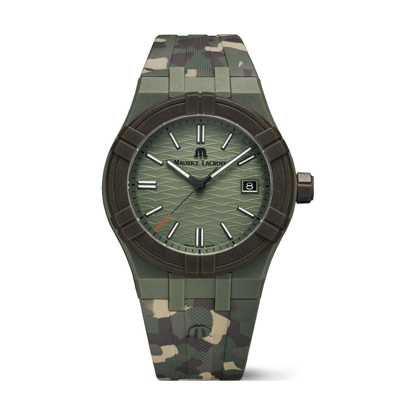 [XENAKi [XENA Maurice Lacroix ACR #^Ch O[̃Jt[W AIKON #TIDE CAMO Quartz AI2008-D33DZ-000-0NH[c 40mm 10Ch