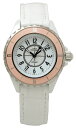 【アウトレット】【訳あり:A】【正規品】TECHNOS テクノス 腕時計 T9925TP レディース クォーツ セラミック 牛革ベルト ホワイト×ピンク
