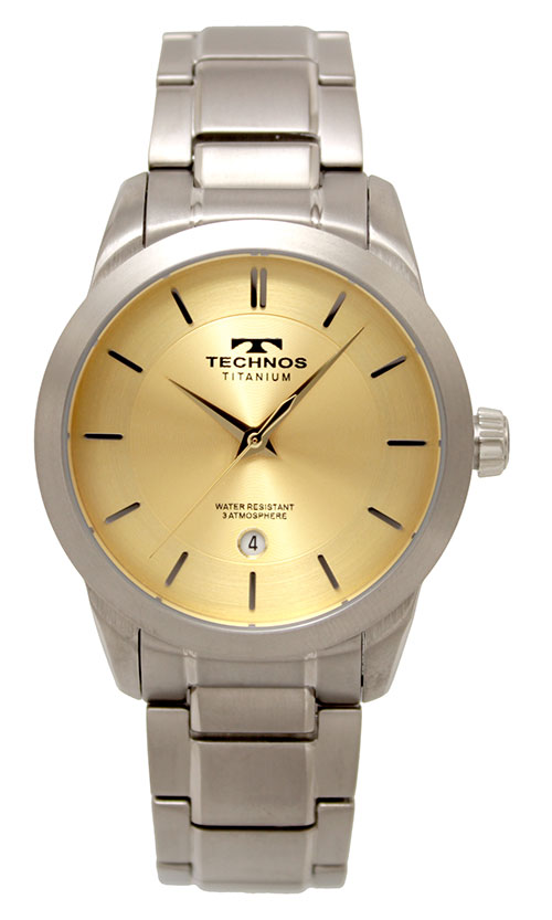 【楽天スーパーSALE】【10%OFF】【アウトレット】【訳あり:A】【正規品】TECHNOS テクノス 腕時計 T9B77IC メンズ クォーツ 三針 カレンダー チタン シャンペーン