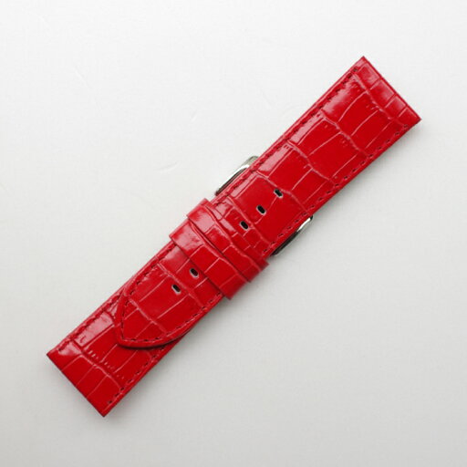 YK004r【牛革型押し(光沢あり) 硬め仕上げ】 - 色:赤・/サイズ:26mm YK004r【牛革型押し(光沢あり) 硬め仕上げ】 - 色:赤・/サイズ:26mm