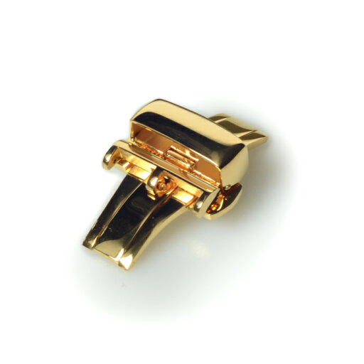 DX08G【Dバックル - 観音開きワンタッチ】つく棒穴隠し爪付き - 色:金色 / 鏡面 DX08G【Dバックル - 観音開きワンタッチ】つく棒穴隠し爪付き - 色:金色 / 鏡面