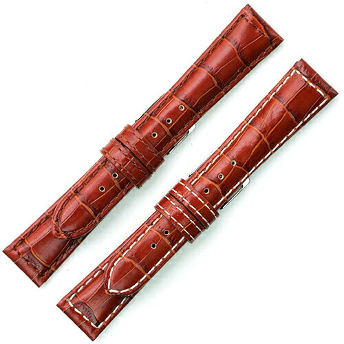 YK311c18【牛革型押し - 18mm・肉厚】 - 色:茶 / サイズ:18-16mm YK311c18【牛革型押し - 18mm・肉厚】 - 色:茶 / サイズ:18-16mm