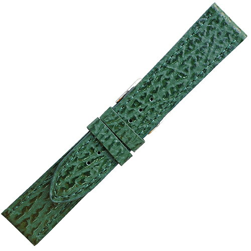 YS014m 【松重オリジナル カーフ型押し - シャーク風】 - 色:グリーン / サイズ:20,22,24mm YS014m 【松重オリジナル カーフ型押し - シャーク風】 - 色:グリーン / サイズ:20,22,24mm