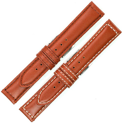 牛革 - 厚手・ラグステッチ 【　色　】茶 【ステッチ】ラグステッチ 【サイズ】17.18-16mm（表示：ベルト幅-尾錠巾） 【表素材】牛革（少し光沢あり） 【裏素材】牛革（イタリー製） 【厚　さ】約 5-3.5mm 【仕立て】半へり返し 【親　長】約75mm 【剣先長】約115mm 【製　作】松重オリジナル / made in CHINA 19mmサイズのベルト。 ※このベルトは裏地に牛革が使われており、アレルギー体質、肌の弱い方にはおすすめ出来ません。