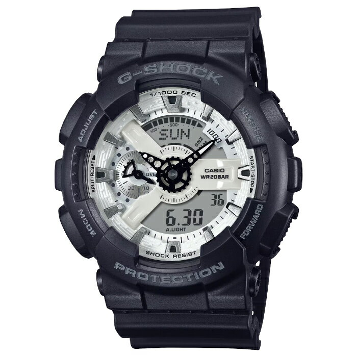 カシオ CASIO G-SHOCK GA-110WD-1AJF ANALOG-DIGITAL アナデジ Black and brilliant whiteシリーズ 20気圧防水 メンズ 腕時計