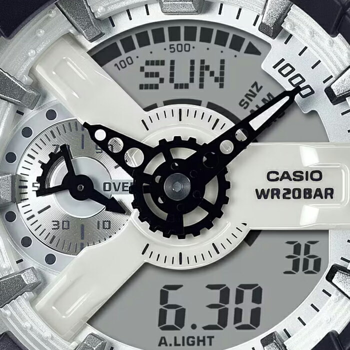カシオ CASIO G-SHOCK GA-110WD-1AJF ANALOG-DIGITAL アナデジ Black and brilliant whiteシリーズ 20気圧防水 メンズ 腕時計