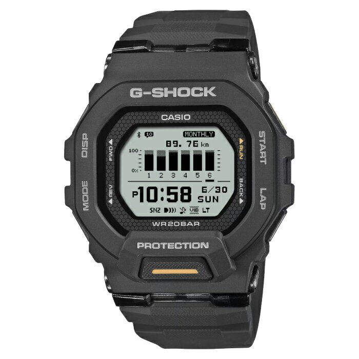 カシオ CASIO G-SHOCK GBD-200-7JF G-SQUAD GBD-200 SERIES スポーツライン 距離計測機能 スマートフォン連携機能等ランニング ハニカムパターン ライフログ・アクティビティ ソフトウレタンバンド モバイルリンク機能 メンズ 腕時計