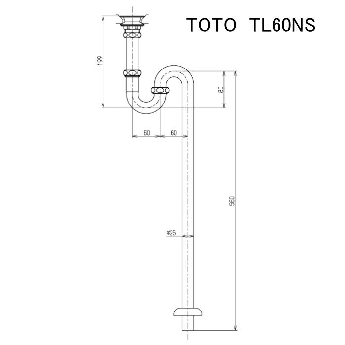 TOTO　TL60NS　床排水金具（25mm）