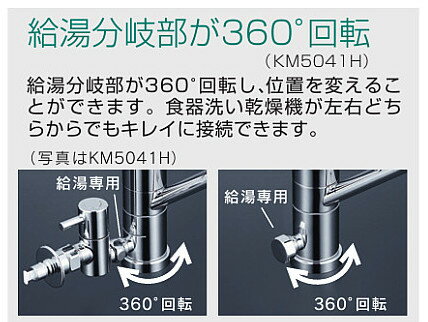 KM5041HTU KVK流し台用シングルレバー式混合栓 一般地仕様 送料無料