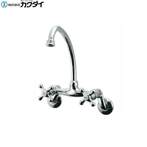 カクダイ[KAKUDAI]2ハンドル混合栓 126-007 上部：0171R(湯水共通) クランク：0102/501KAKUDAI 126 007