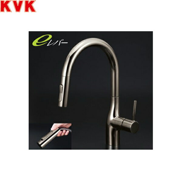 Rakuten - KM6061VECBN KVKシングルシャワー付混合栓 一般地仕様 ダークブラックめっき 送料無料