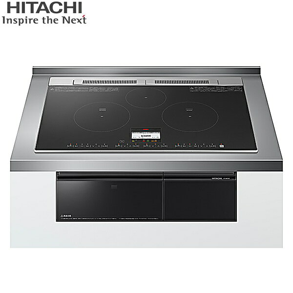 日立 [HITACHI] ビルトインIHクッキングヒーター HT-N8KTWF(K) N8Tシリーズ 設置タイプ: ビルトイン3口IH ヒーター: 3口IH 鉄・ステンレス対応 トッププレート幅: 75cm カラー: ブラック 電源: 単相200V 50/60Hz 総消費電力: 5.8kW 外形寸法: 750×546×232mm 主な機能: 旨美焼き、ラク旨グリル、レンジフードファン連動 付属品: ラク旨グリル（波皿）HITACHI HT N8KTWF K