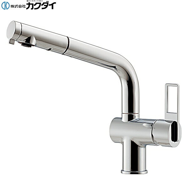 乐天商城 - 118-051-CH カクダイ KAKUDAI シングルレバー引出し混合栓 送料無料