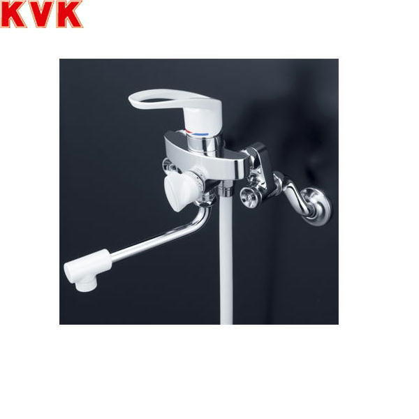 KVK取替用シングルレバーシャワー水栓 KF5000U 一般地仕様 eシャワーNf(浴び心地のいい快適節水シャワー) 接続アダプター付 シャワーハンガーは含まれておりません。必要な場合は別売のハンガーをお求めください シャワーヘッド白/シャワーホース白1,6m 洗い場・浴槽兼用水栓KVK KF5000U