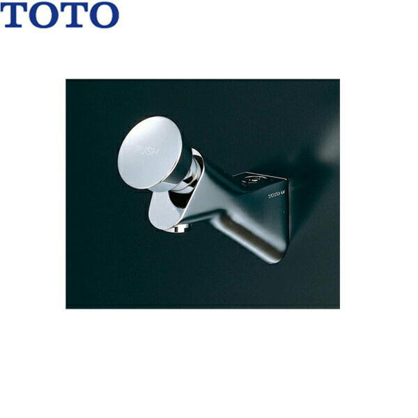 TOTO オートストップ横水栓[自閉式] TL19 接続ねじ径：13mm 吐水口長さ：114mm 押しボタンを1回押すと適量の水を出し自動的に止まります ※吐水時間は0〜12秒の範囲で調整が可能ですTOTO TL19